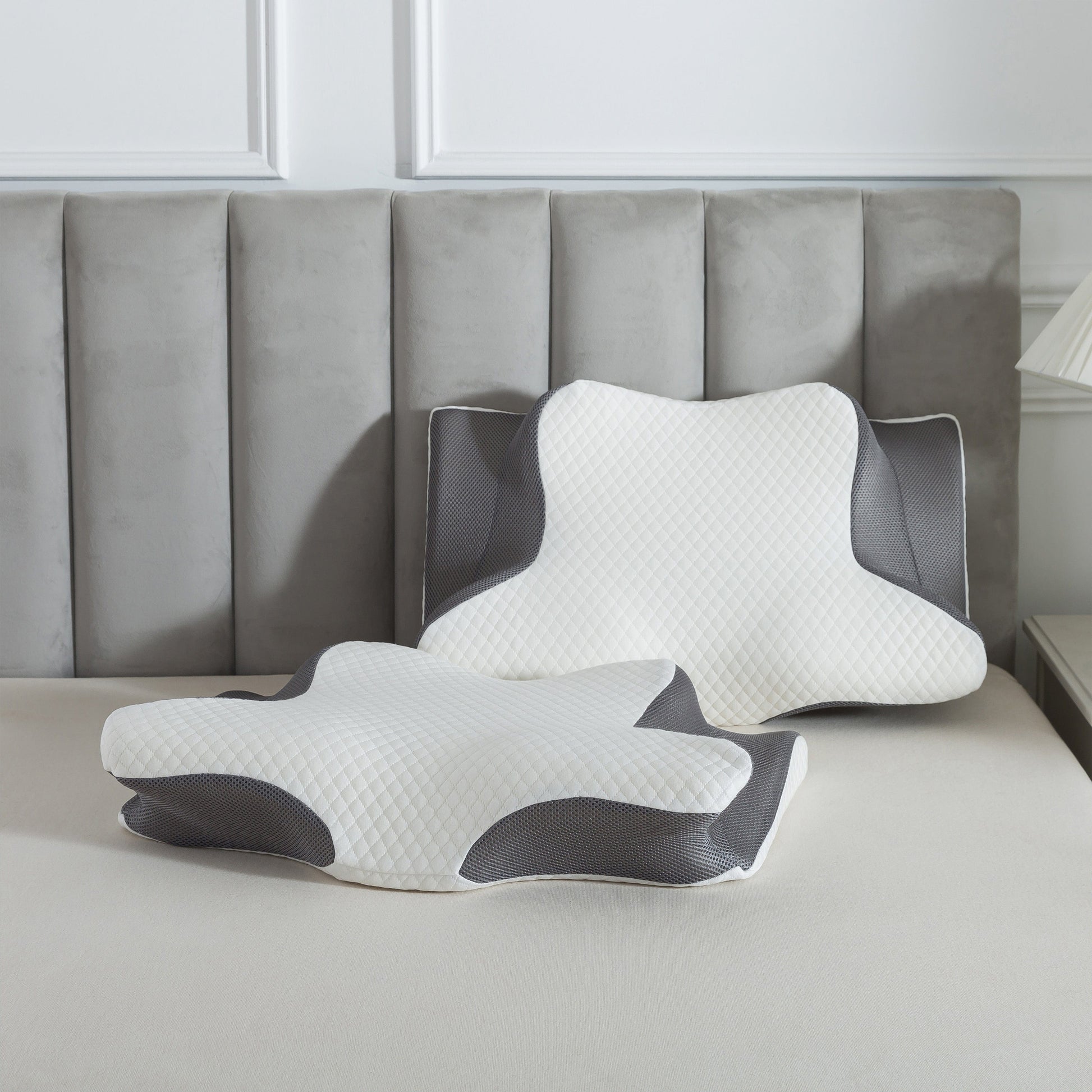 Anti Snore Memory Foam Pillow Orthopedic Supportive Neck Ergonomic side sleeper pillows 63 x 38 cm by OLIVIA ROCCO 60 x 38 CM Pillows