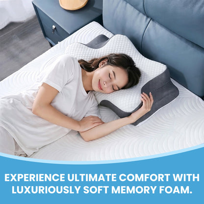 Anti Snore Memory Foam Pillow Orthopedic Supportive Neck Ergonomic side sleeper pillows 63 x 38 cm by OLIVIA ROCCO 60 x 38 CM Pillows