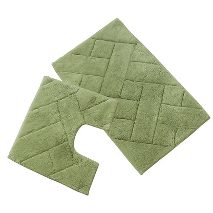 Bali Bath Mat & Pedestal Set Luxurious Super Absorbent Extra-Soft Cotton Mats for Bathroom Comfort and Style in Multiple Colours by OLIVIA ROCCO Bath Mat