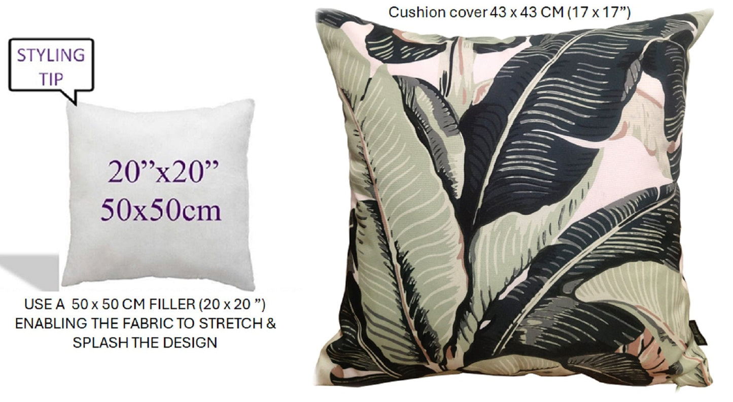 Waterproof Cushions Outdoor Indoor Hollowfibre Filled 43 x 43 cm / BANZA OLIVIA ROCCO Cushions