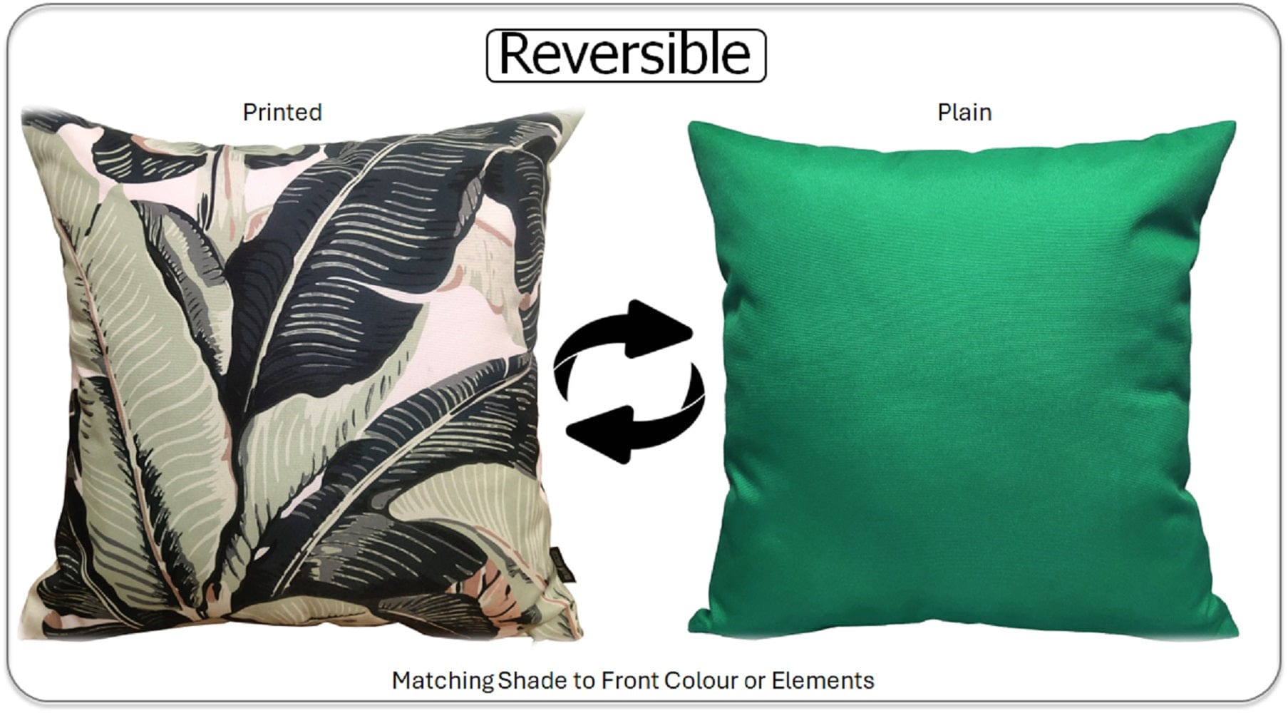 Waterproof Cushions Outdoor Indoor Hollowfibre Filled 43 x 43 cm / BANZA OLIVIA ROCCO Cushions
