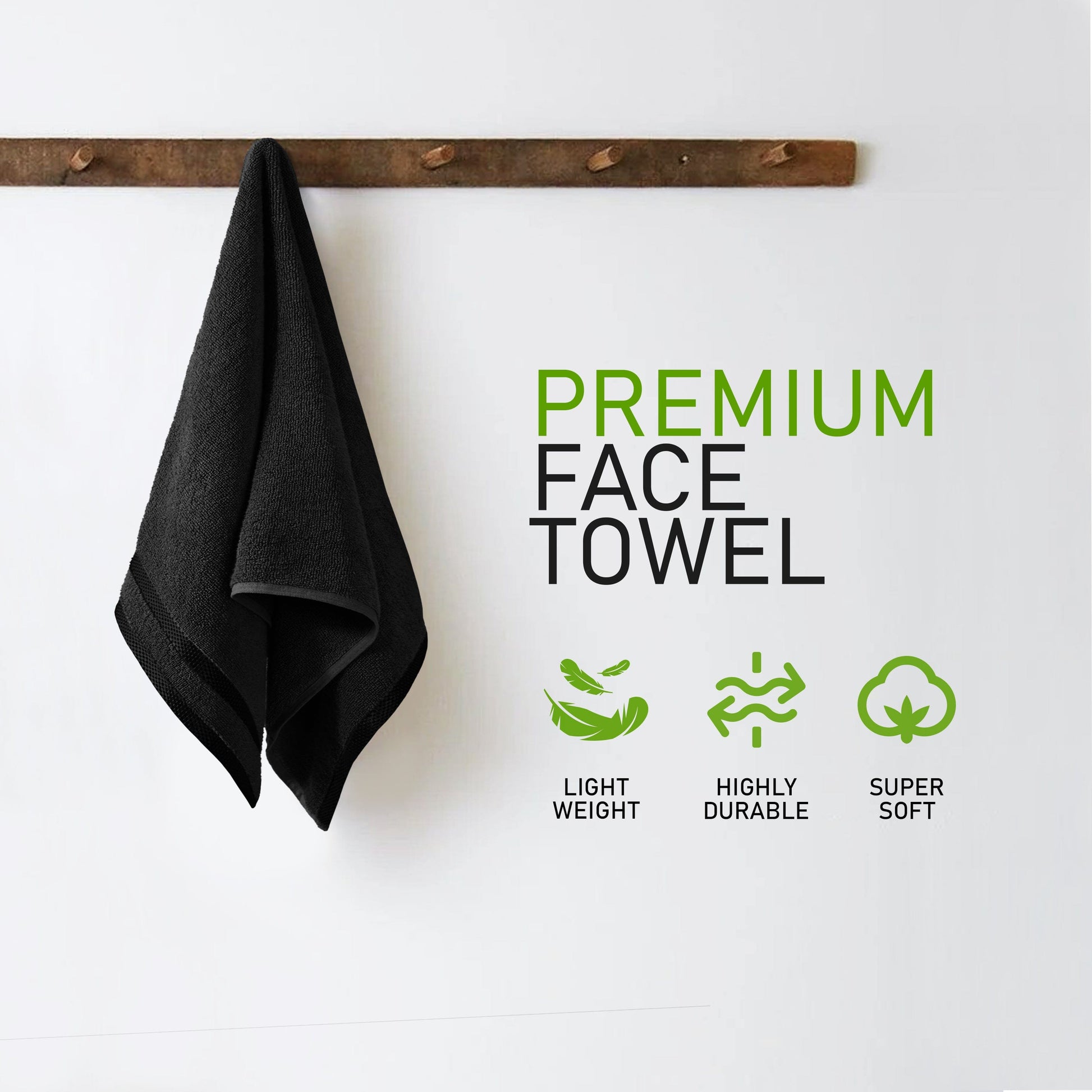 Belmont Viscose Stripe Black Towels 100% Cotton Hotel Quality Super Absorbent 10 Piece Bale Set, 4 Hand Towel & 12 Face Cloths by OLIVIA ROCCO OLIVIA ROCCO Towels