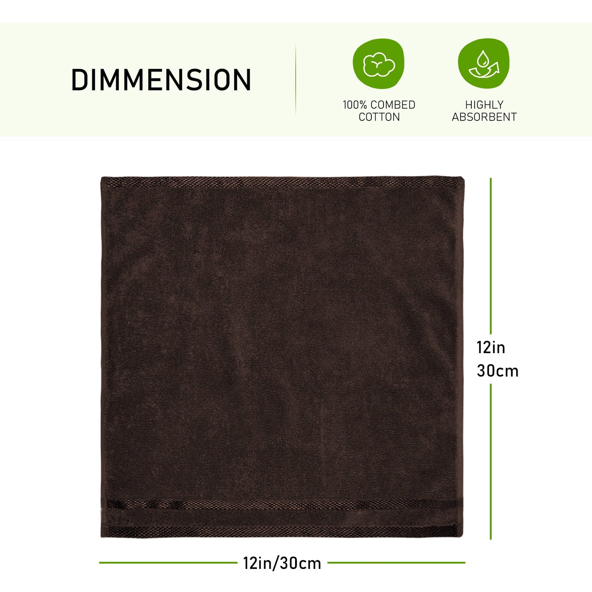 Belmont Viscose Stripe Brown Towels 100% Cotton Hotel Quality Super Absorbent 10 Piece Bale Set, 4 Hand Towel & 12 Face Cloths by OLIVIA ROCCO OLIVIA ROCCO Towels