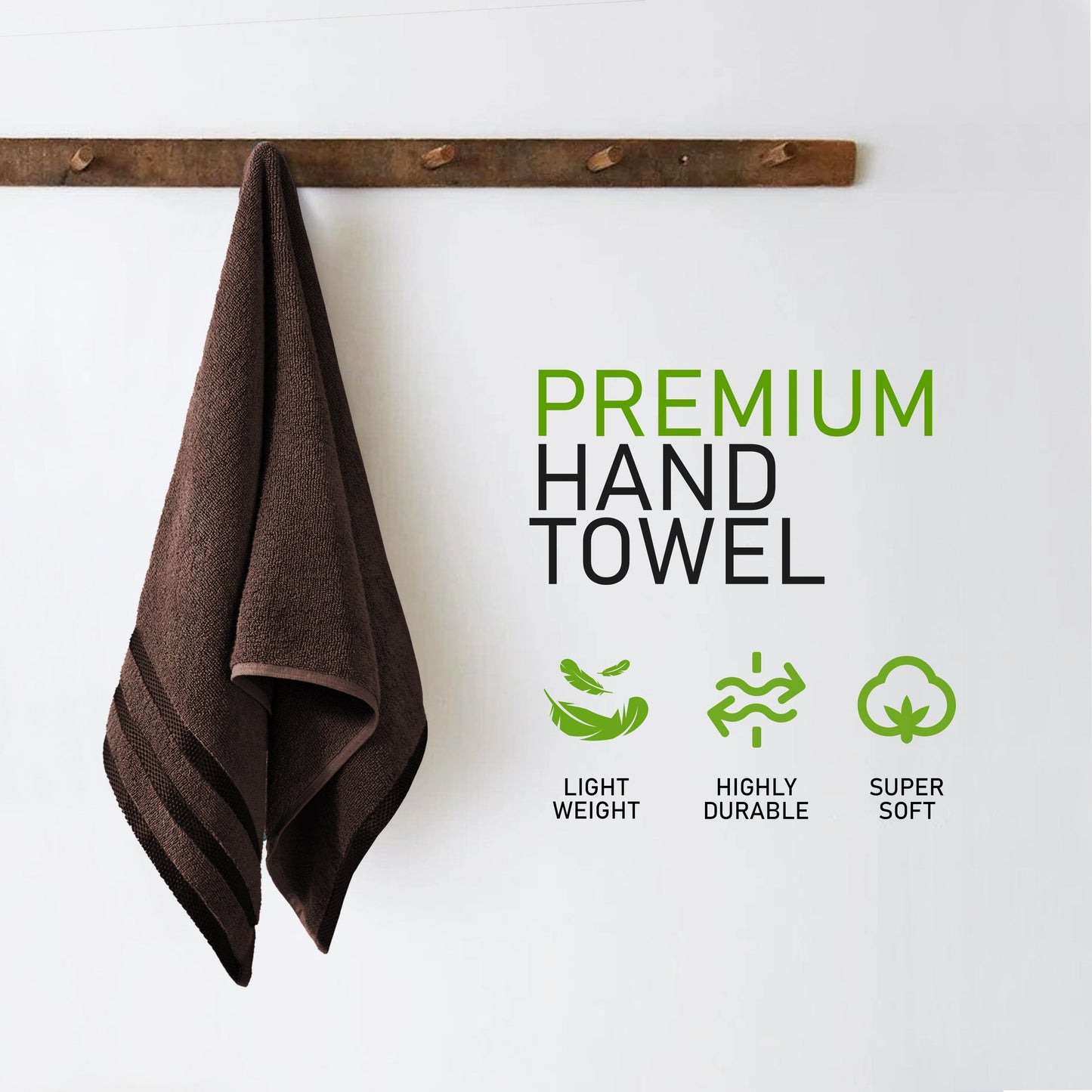 Belmont Viscose Stripe Brown Towels 100% Cotton Hotel Quality Super Absorbent 10 Piece Bale Set, 4 Hand Towel & 12 Face Cloths by OLIVIA ROCCO OLIVIA ROCCO Towels