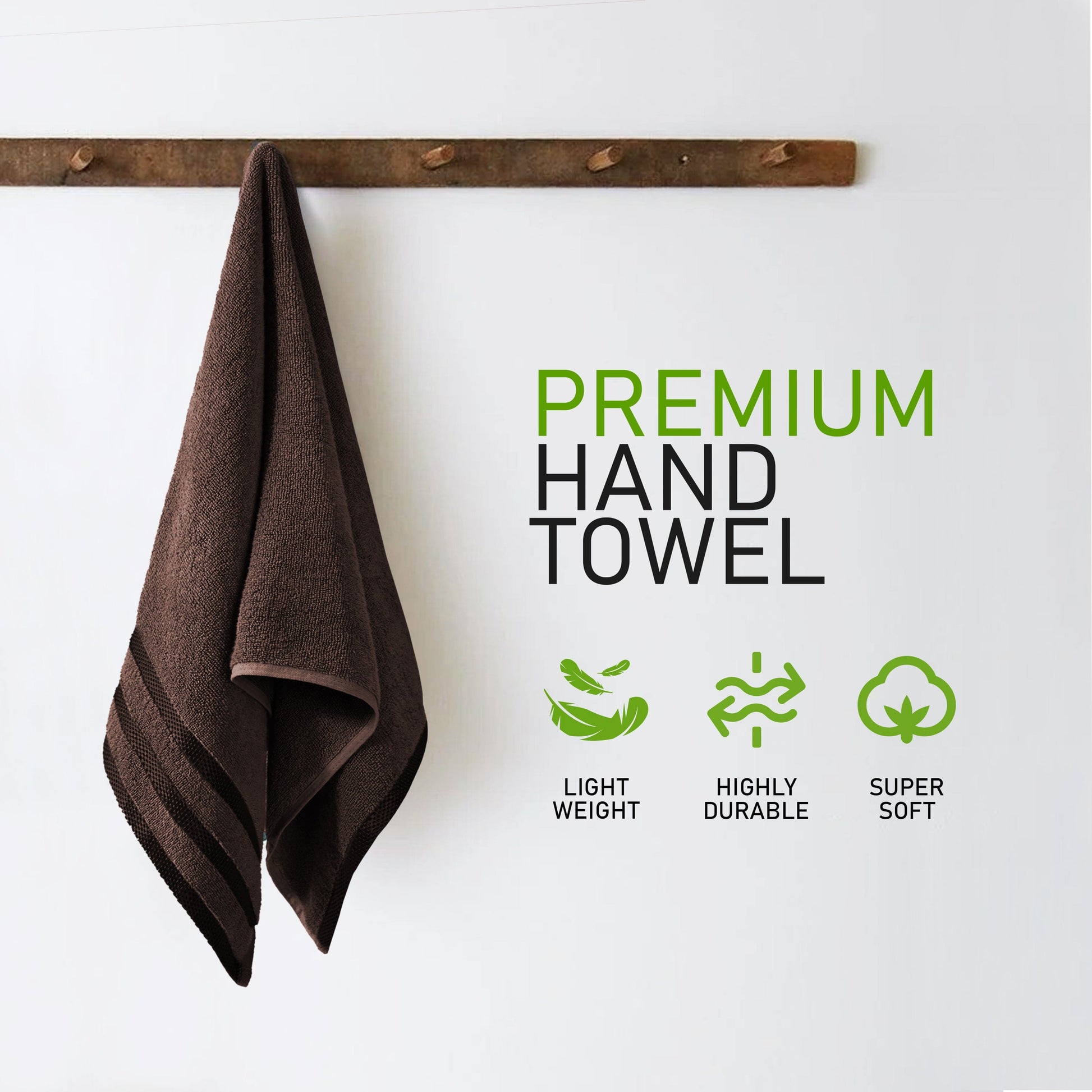 Belmont Viscose Stripe Brown Towels 100% Cotton Hotel Quality Super Absorbent 10 Piece Bale Set, 4 Hand Towel & 12 Face Cloths by OLIVIA ROCCO OLIVIA ROCCO Towels