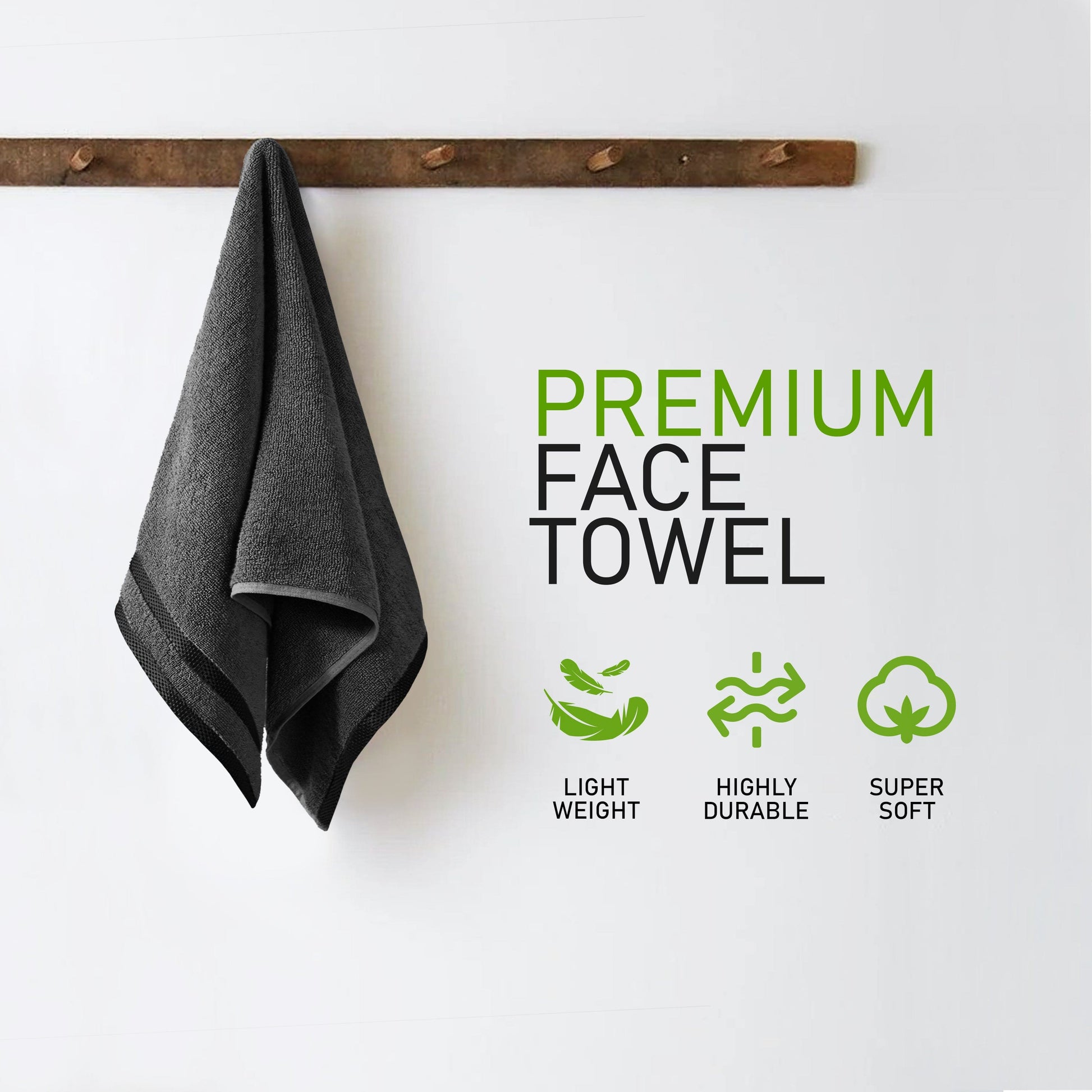 Belmont Viscose Stripe Grey Towels 100% Cotton Hotel Quality Super Absorbent 10 Piece Bale Set, 4 Hand Towel & 12 Face Cloths by OLIVIA ROCCO Towels