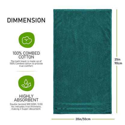 Belmont Viscose Stripe Jade Green Towels 100% Cotton Hotel Quality Super Absorbent 10 Piece Bale Set, 4 Hand Towel & 12 Face Cloths by OLIVIA ROCCO OLIVIA ROCCO Towels