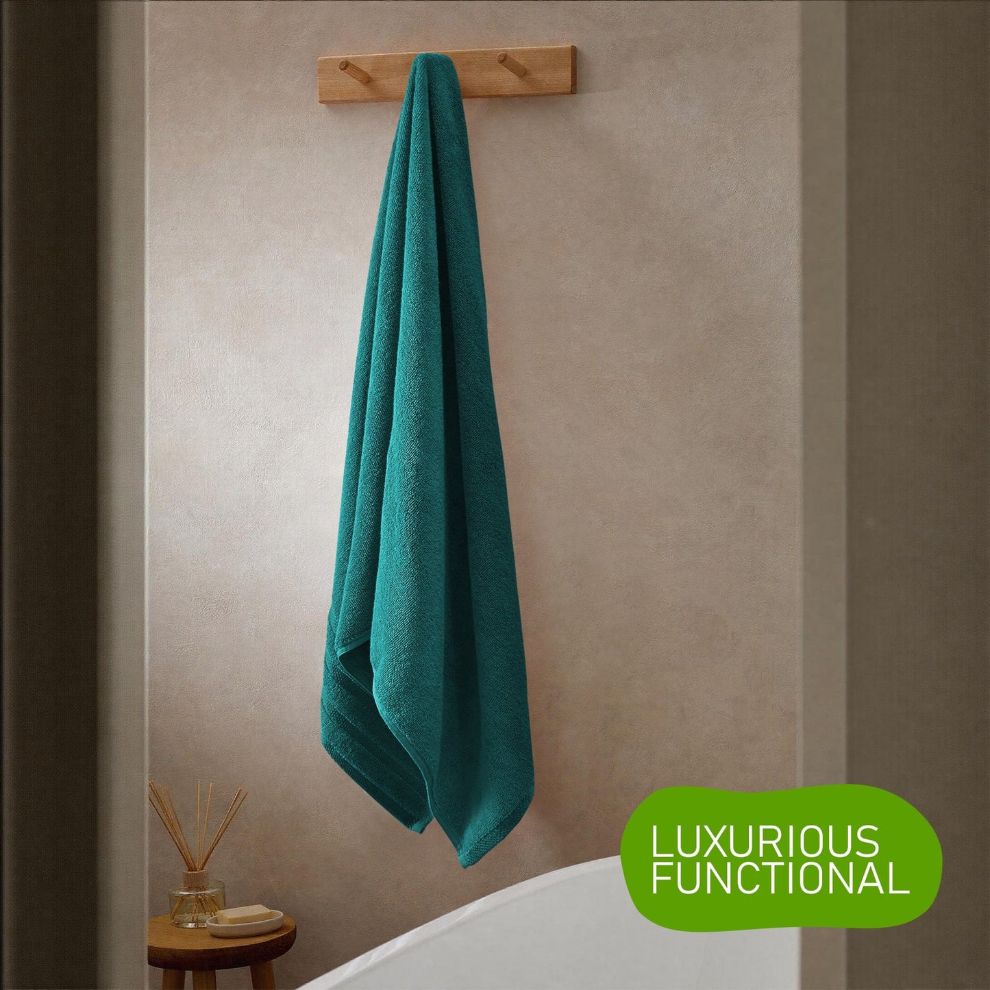 Belmont Viscose Stripe Jade Green Towels 100% Cotton Hotel Quality Super Absorbent 10 Piece Bale Set, 4 Hand Towel & 12 Face Cloths by OLIVIA ROCCO OLIVIA ROCCO Towels