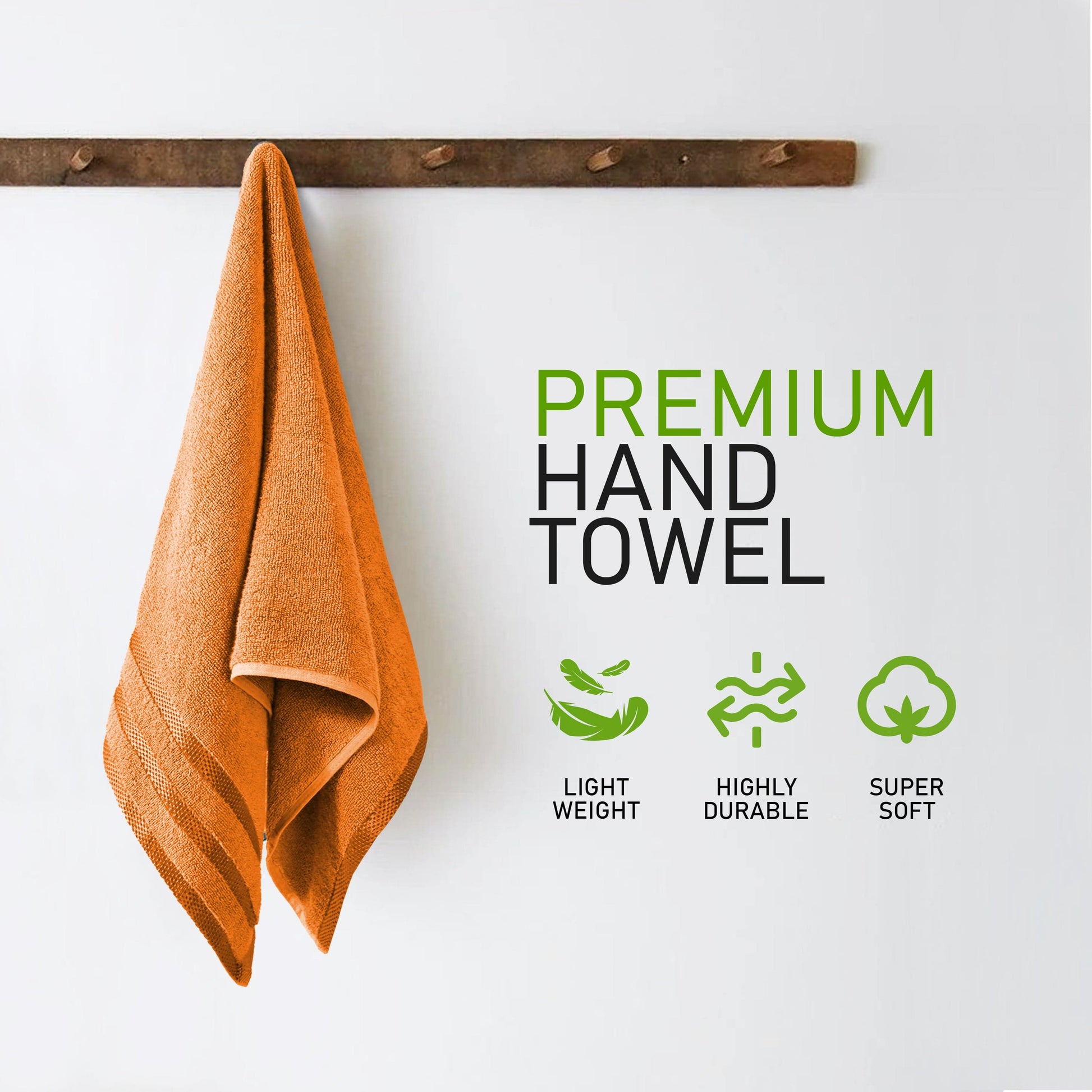 Belmont Viscose Stripe Orange Towels 100% Cotton Hotel Quality Super Absorbent 10 Piece Bale Set, 4 Hand Towel & 12 Face Cloths by OLIVIA ROCCO OLIVIA ROCCO Towels
