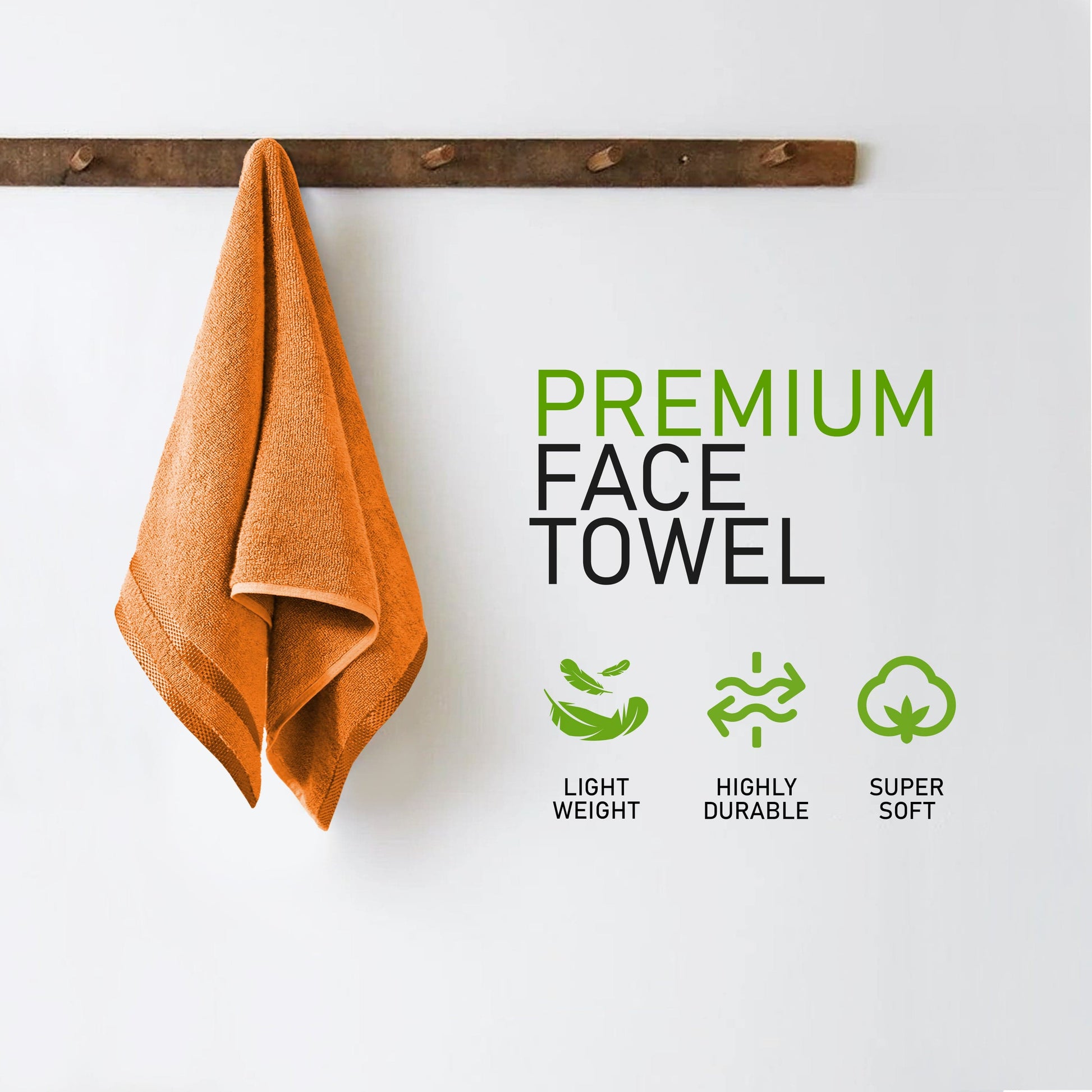 Belmont Viscose Stripe Orange Towels 100% Cotton Hotel Quality Super Absorbent 10 Piece Bale Set, 4 Hand Towel & 12 Face Cloths by OLIVIA ROCCO OLIVIA ROCCO Towels