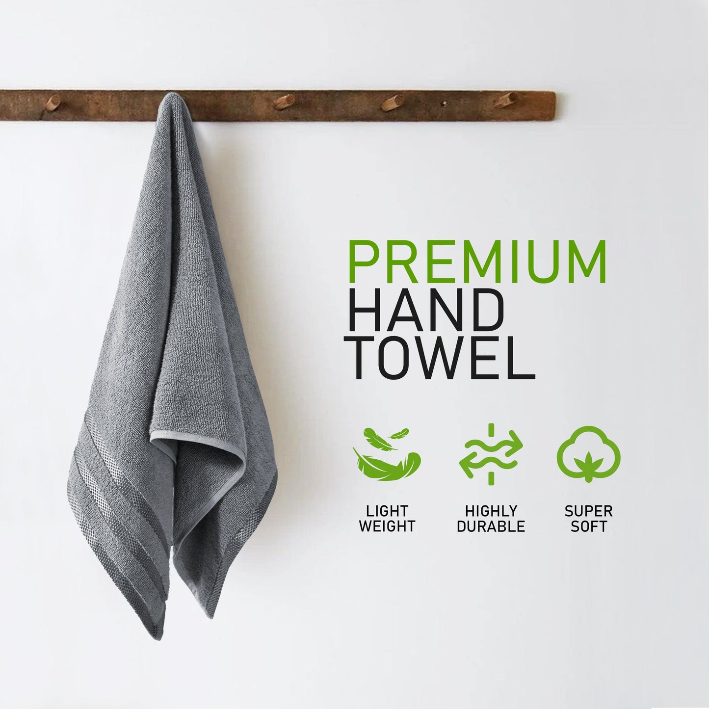 Belmont Viscose Stripe Silver Towels 100% Cotton Hotel Quality Super Absorbent 10 Piece Bale Set, 4 Hand Towel & 12 Face Cloths by OLIVIA ROCCO OLIVIA ROCCO Towels