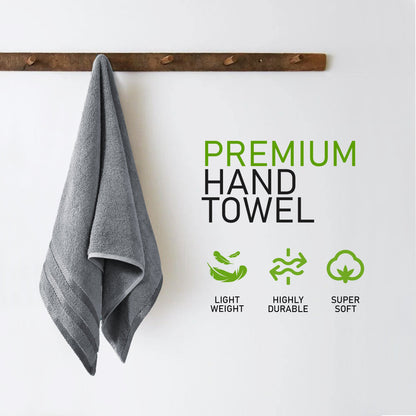 Belmont Viscose Stripe Silver Towels 100% Cotton Hotel Quality Super Absorbent 10 Piece Bale Set, 4 Hand Towel & 12 Face Cloths by OLIVIA ROCCO OLIVIA ROCCO Towels
