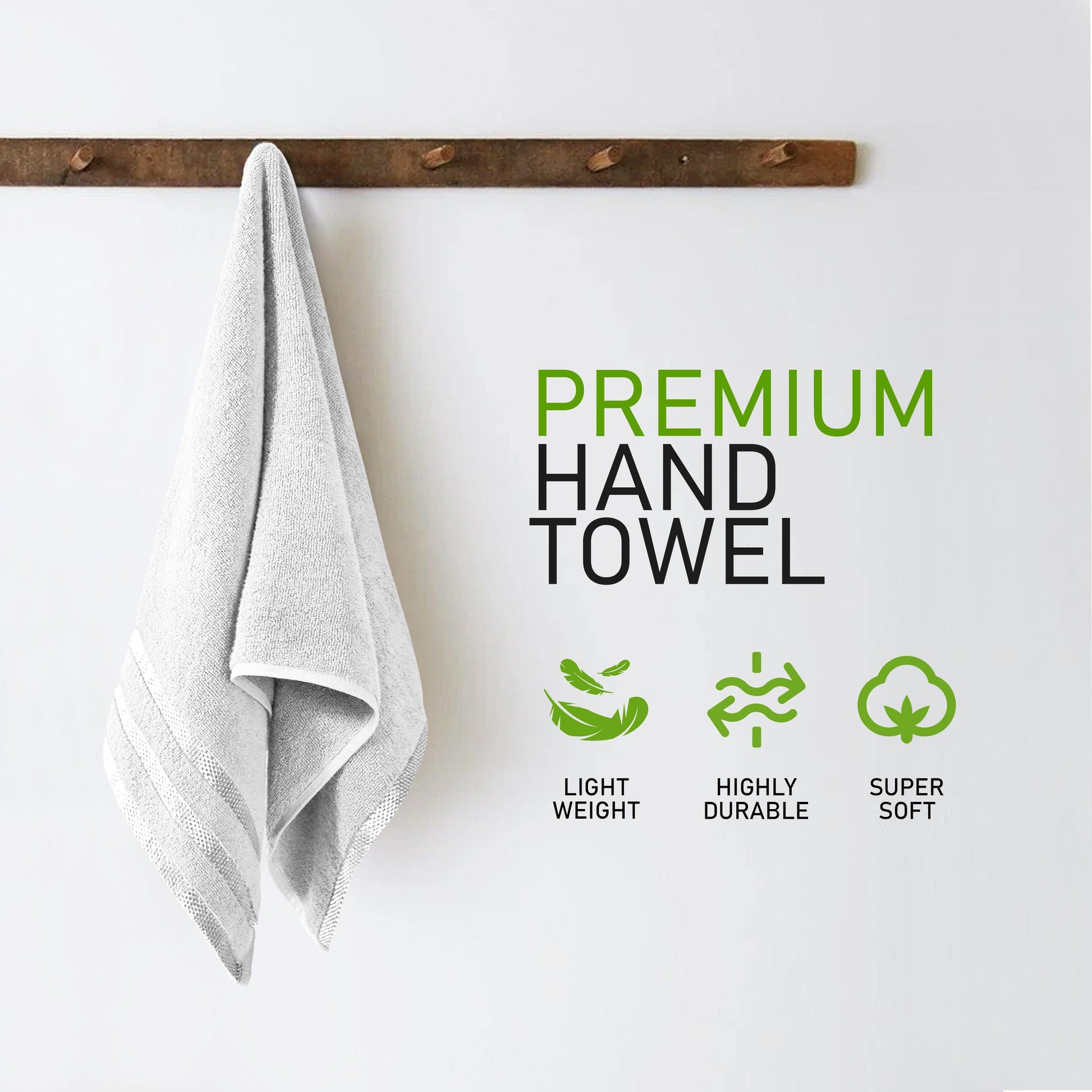 Belmont Viscose Stripe White Towels 100% Cotton Hotel Quality Super Absorbent 10 Piece Bale Set, 4 Hand Towel & 12 Face Cloths by OLIVIA ROCCO OLIVIA ROCCO Towels