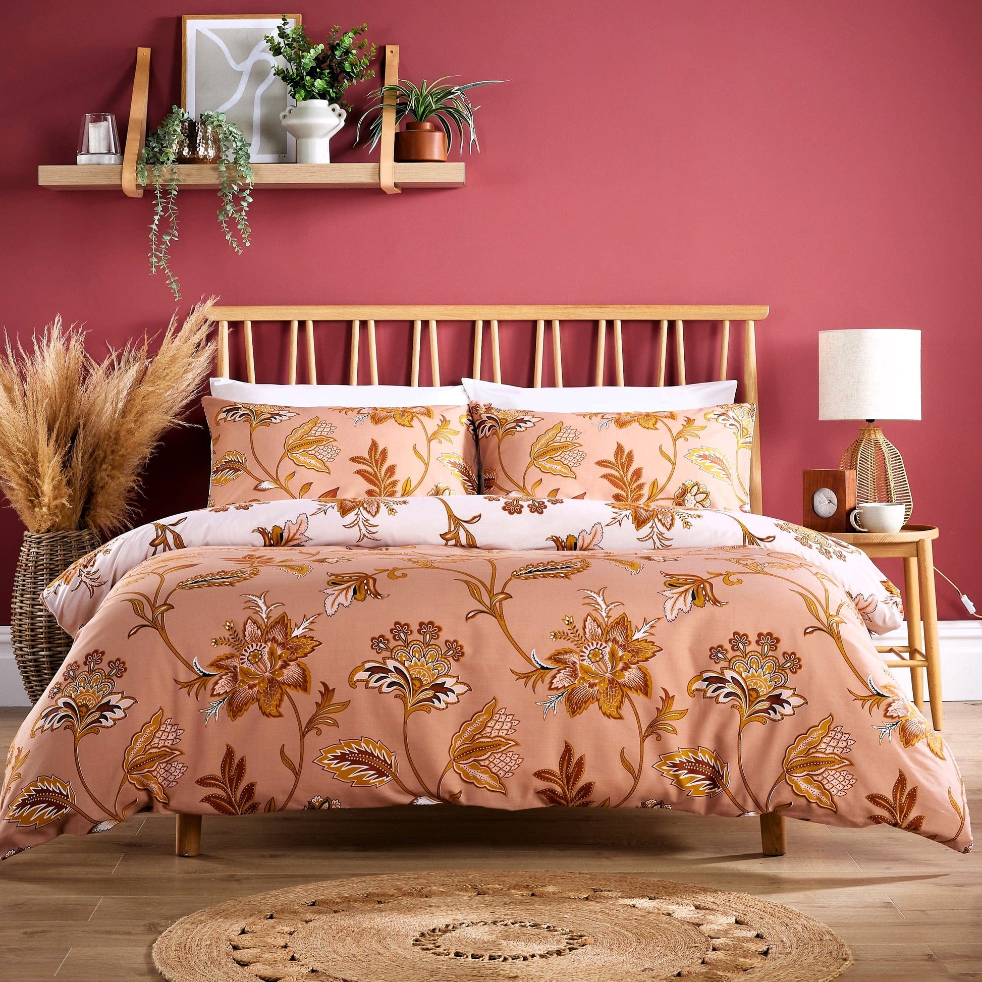 Chantilly Luxury Super Soft Cotton Rich Duvet Set Easycare Vibrant Bedding in Single Double King Sizes by OLIVIA ROCCO SINGLE / SHIMLA SPICE OLIVIA ROCCO Duvet Cover