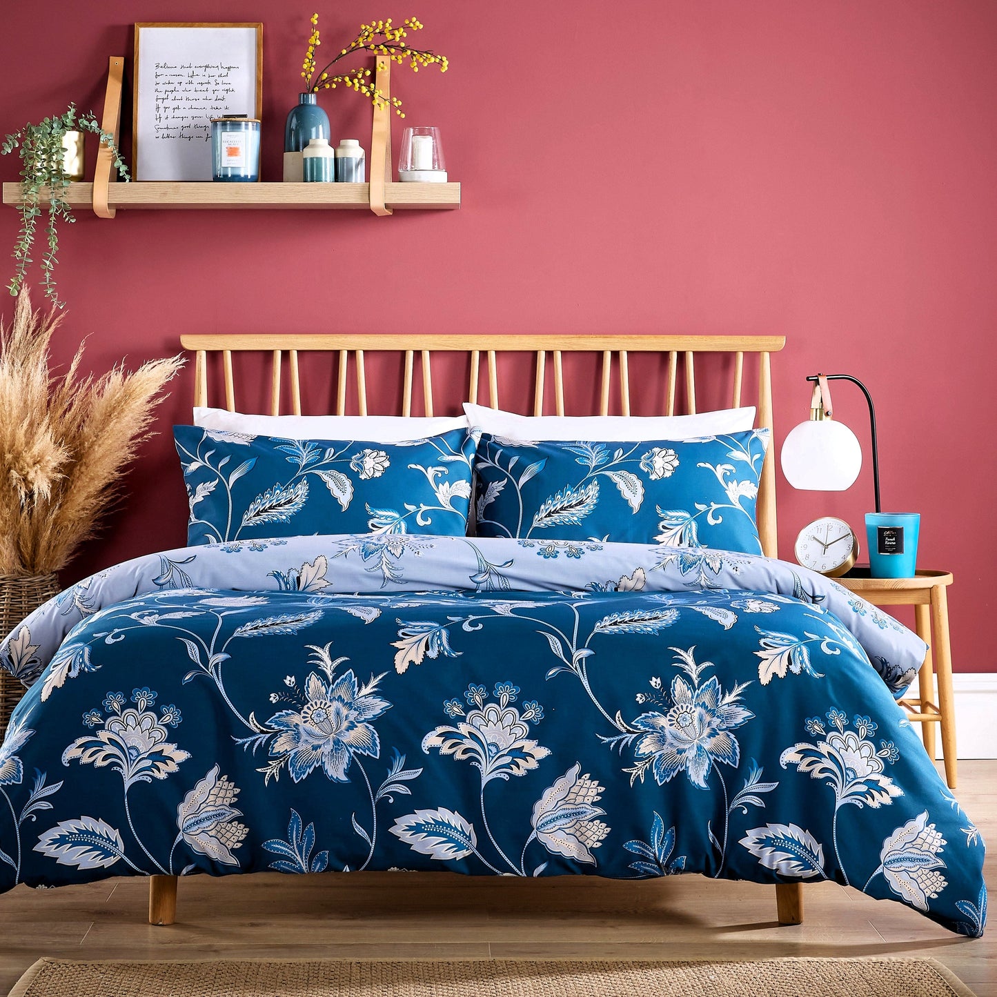 Chantilly Luxury Super Soft Cotton Rich Duvet Set Easycare Vibrant Bedding in Single Double King Sizes by OLIVIA ROCCO SINGLE / SHIMLA TEAL OLIVIA ROCCO Duvet Cover