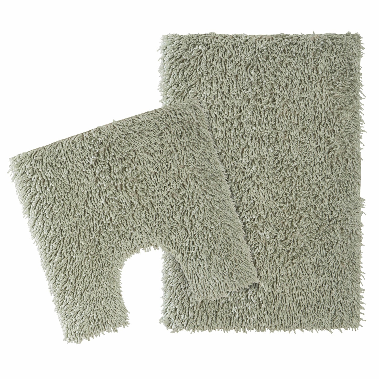 Como 2 Piece Sage Green Bath Mat & Pedestal Set Non-Slip Super Absorbent Cotton Bathroom Mats by OLIVIA ROCCO SAGE GREEN Bath Mat