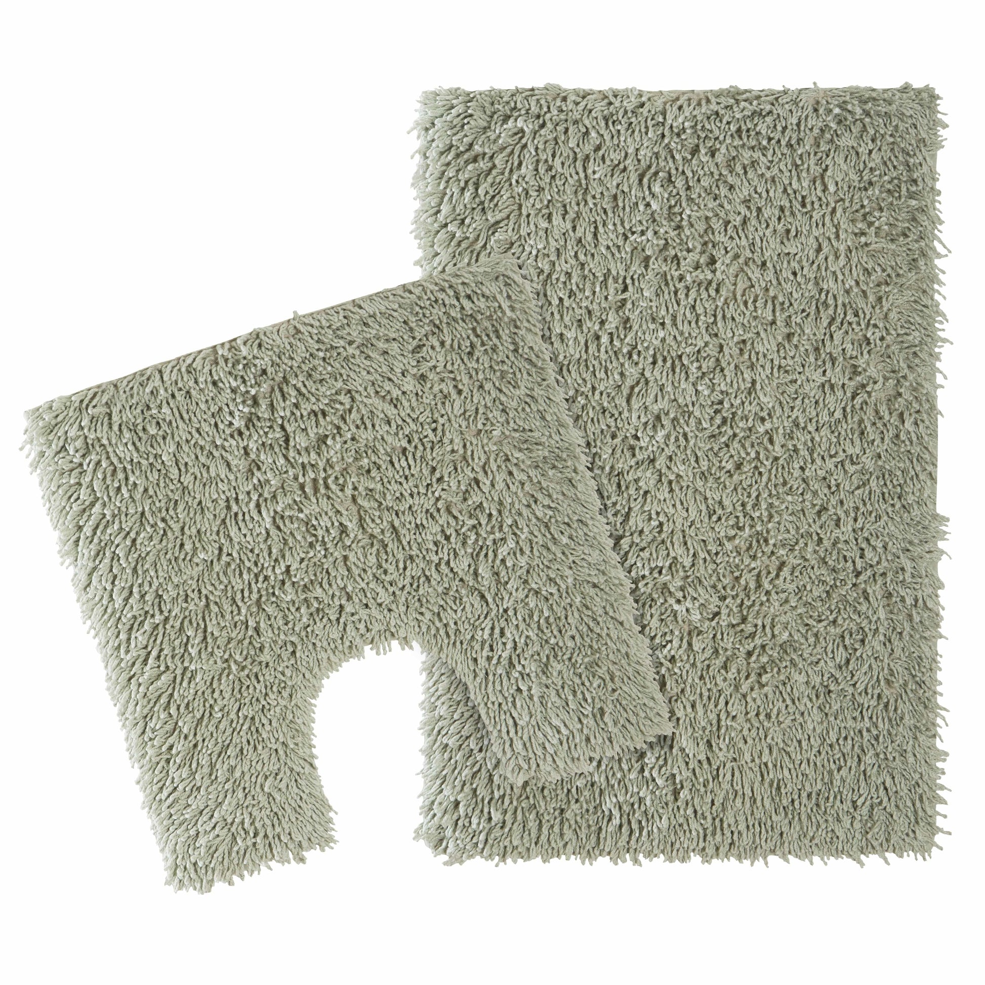 Como 2 Piece Sage Green Bath Mat & Pedestal Set Non-Slip Super Absorbent Cotton Bathroom Mats by OLIVIA ROCCO SAGE GREEN Bath Mat