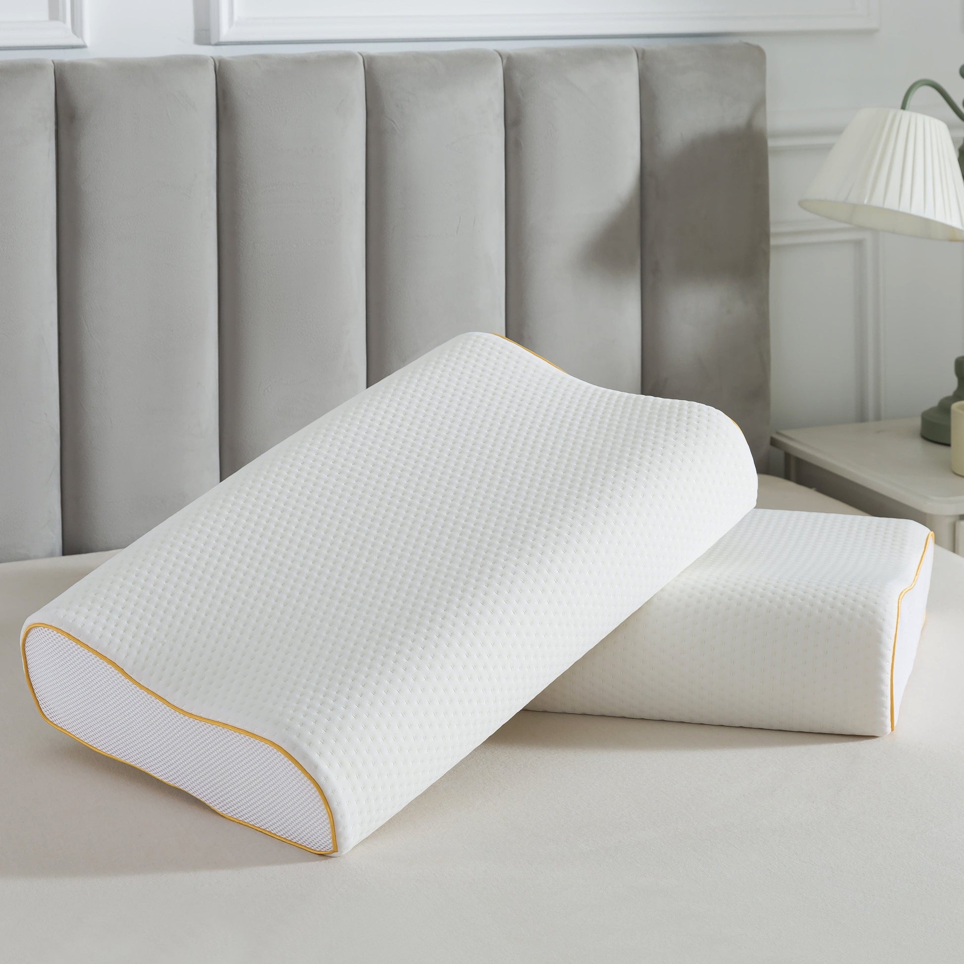 Contour Memory Foam Pillow for Neck & Shoulder Support Orthopaedic Cervical Pillow for Side & Back Sleepers Pressure Relief Bed Pillows 60x 40 cm by OLIVIA ROCCO 60 x 40 CM Pillows