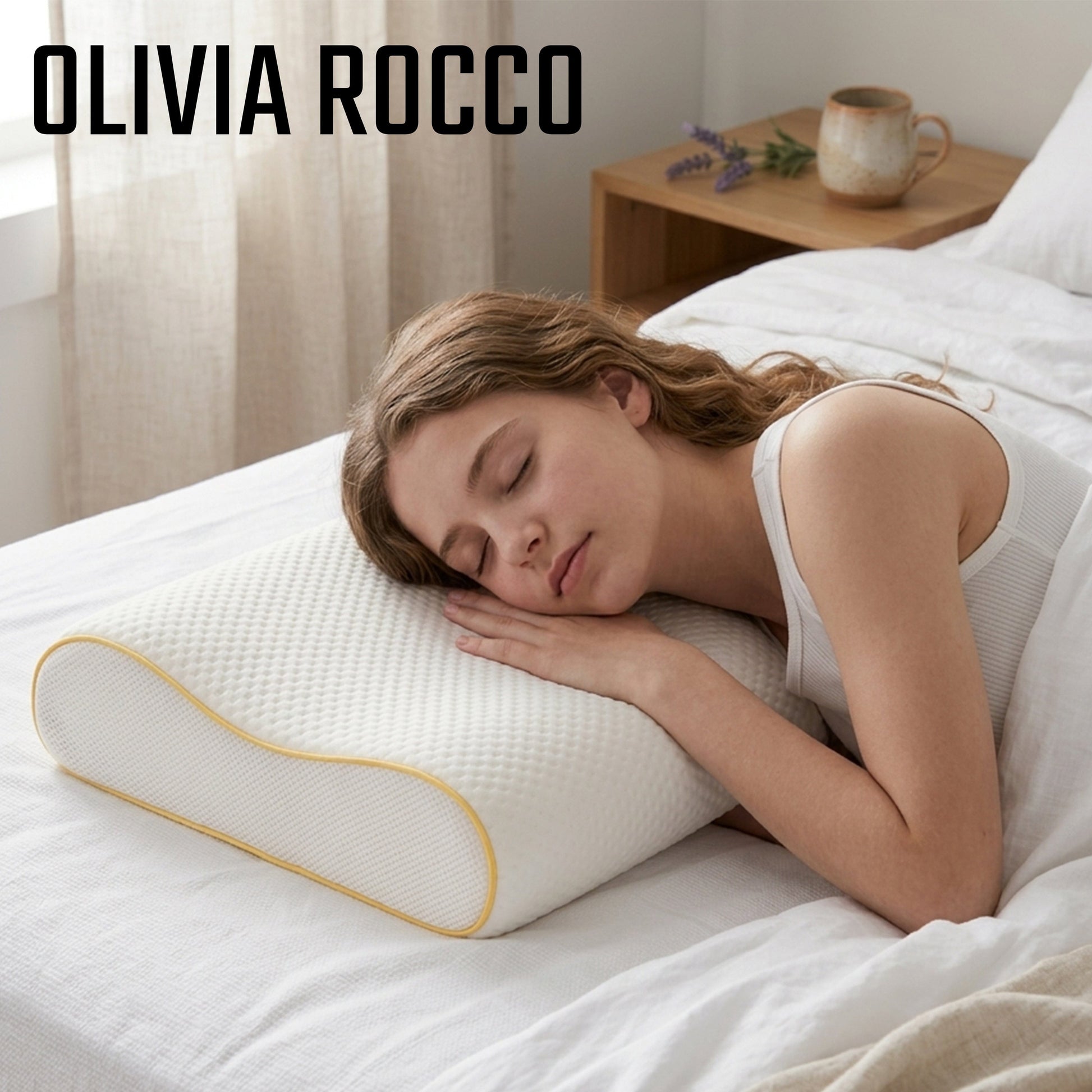 Contour Memory Foam Pillow for Neck & Shoulder Support Orthopaedic Cervical Pillow for Side & Back Sleepers Pressure Relief Bed Pillows 60x 40 cm by OLIVIA ROCCO 60 x 40 CM Pillows