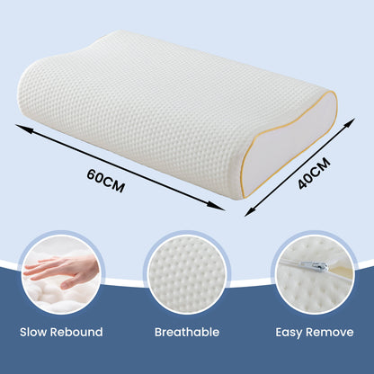 Contour Memory Foam Pillow for Neck & Shoulder Support Orthopaedic Cervical Pillow for Side & Back Sleepers Pressure Relief Bed Pillows 60x 40 cm by OLIVIA ROCCO 60 x 40 CM Pillows