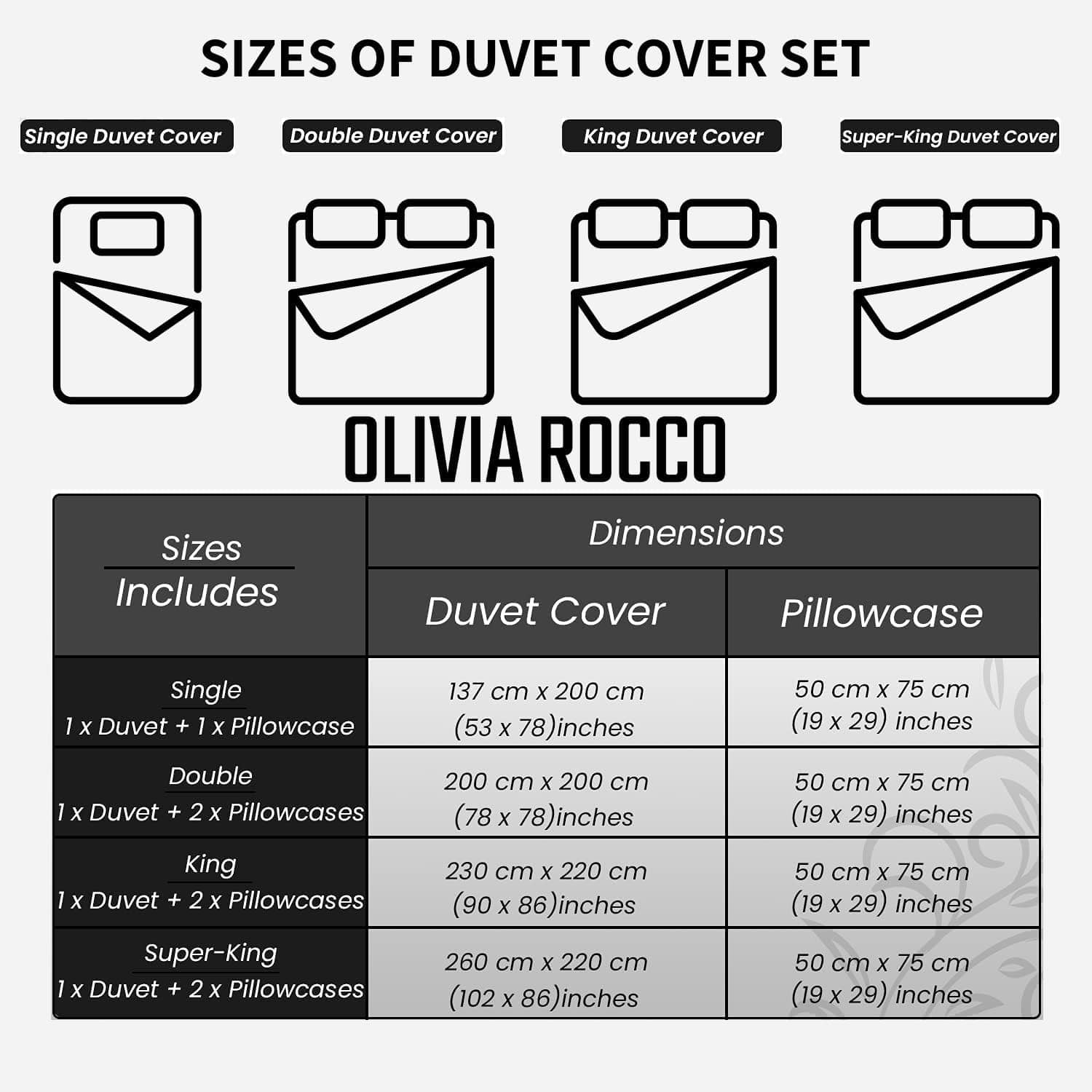 Copy of Blossom Grey Printed Duvet Cover Set OLIVIA ROCCO Duvet Covers