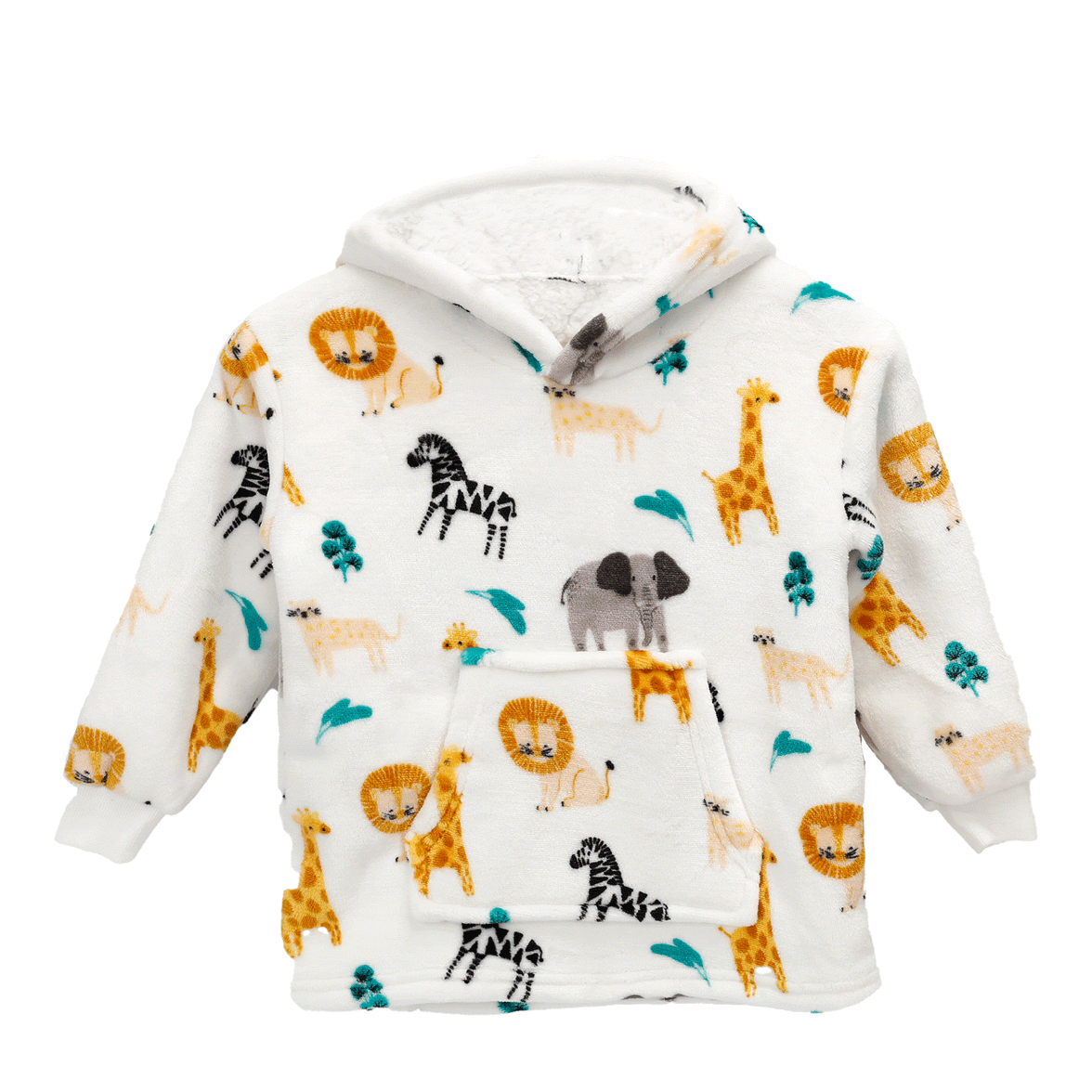 Safari & Sloth Infant Hooded Blanket with Pocket for Toddlers Ages 0-2 Warm Unisex Loungewear by Daisy Dreamer 0-2 YRS / SAFARI Hooded Blanket