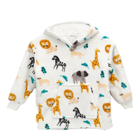 Safari & Sloth Infant Hooded Blanket with Pocket for Toddlers Ages 0-2 Warm Unisex Loungewear by Daisy Dreamer 0-2 YRS / SAFARI Hooded Blanket