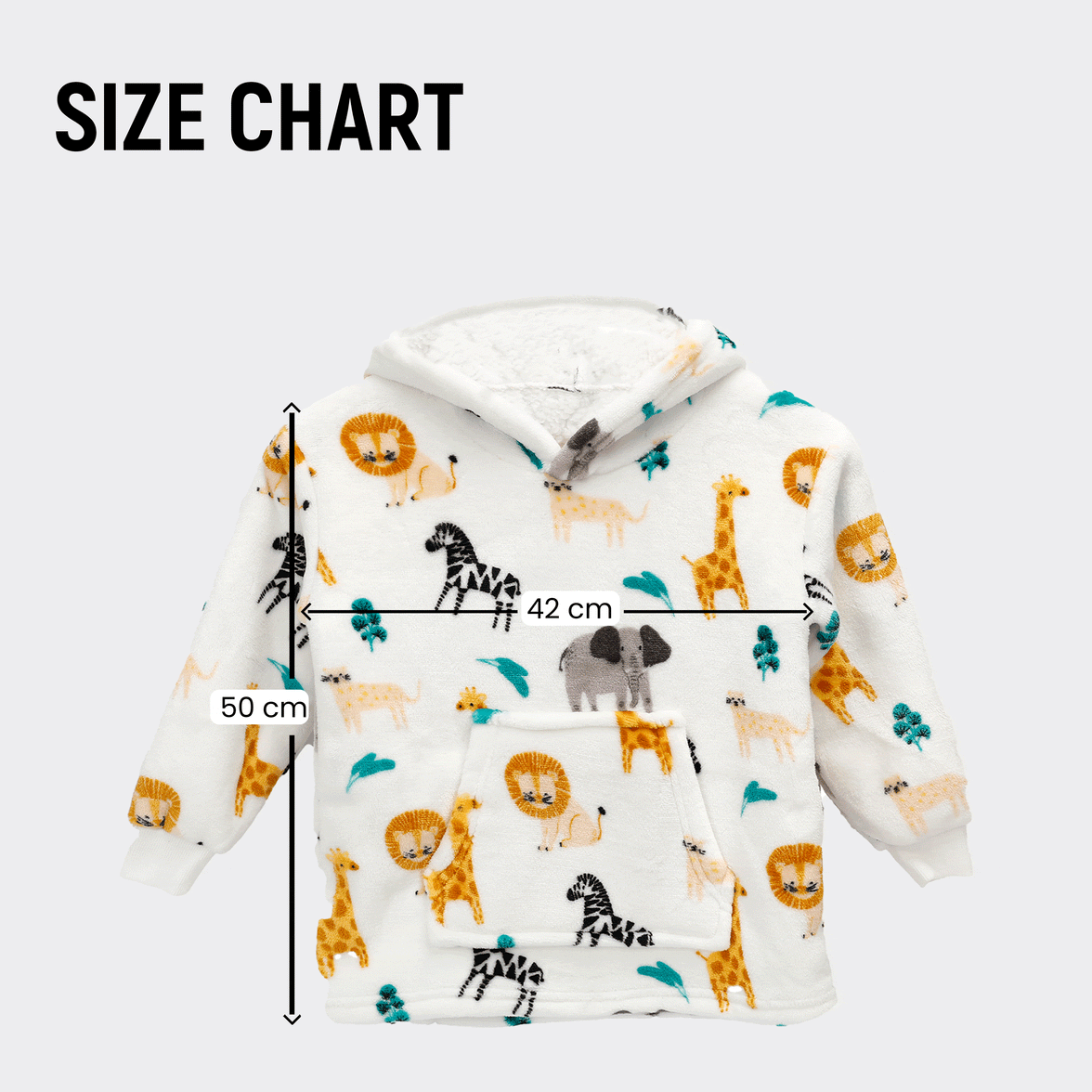 Safari & Sloth Infant Hooded Blanket with Pocket for Toddlers Ages 0-2 Warm Unisex Loungewear by Daisy Dreamer Hooded Blanket