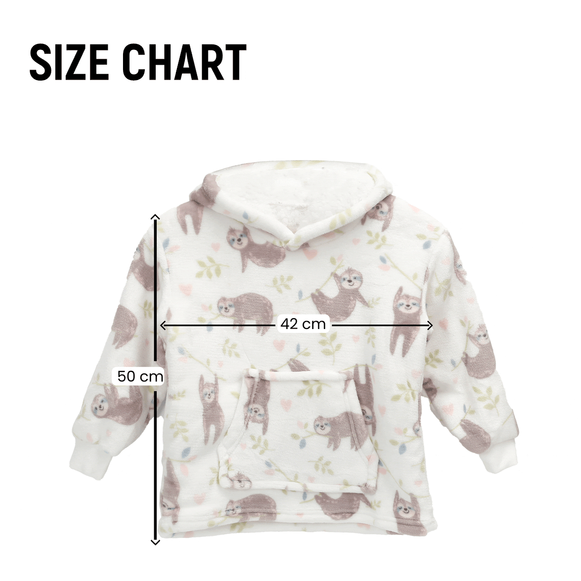 Safari & Sloth Infant Hooded Blanket with Pocket for Toddlers Ages 0-2 Warm Unisex Loungewear by Daisy Dreamer Hooded Blanket