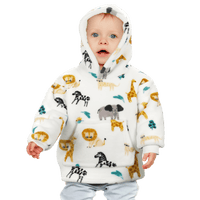 Safari & Sloth Infant Hooded Blanket with Pocket for Toddlers Ages 0-2 Warm Unisex Loungewear by Daisy Dreamer Hooded Blanket