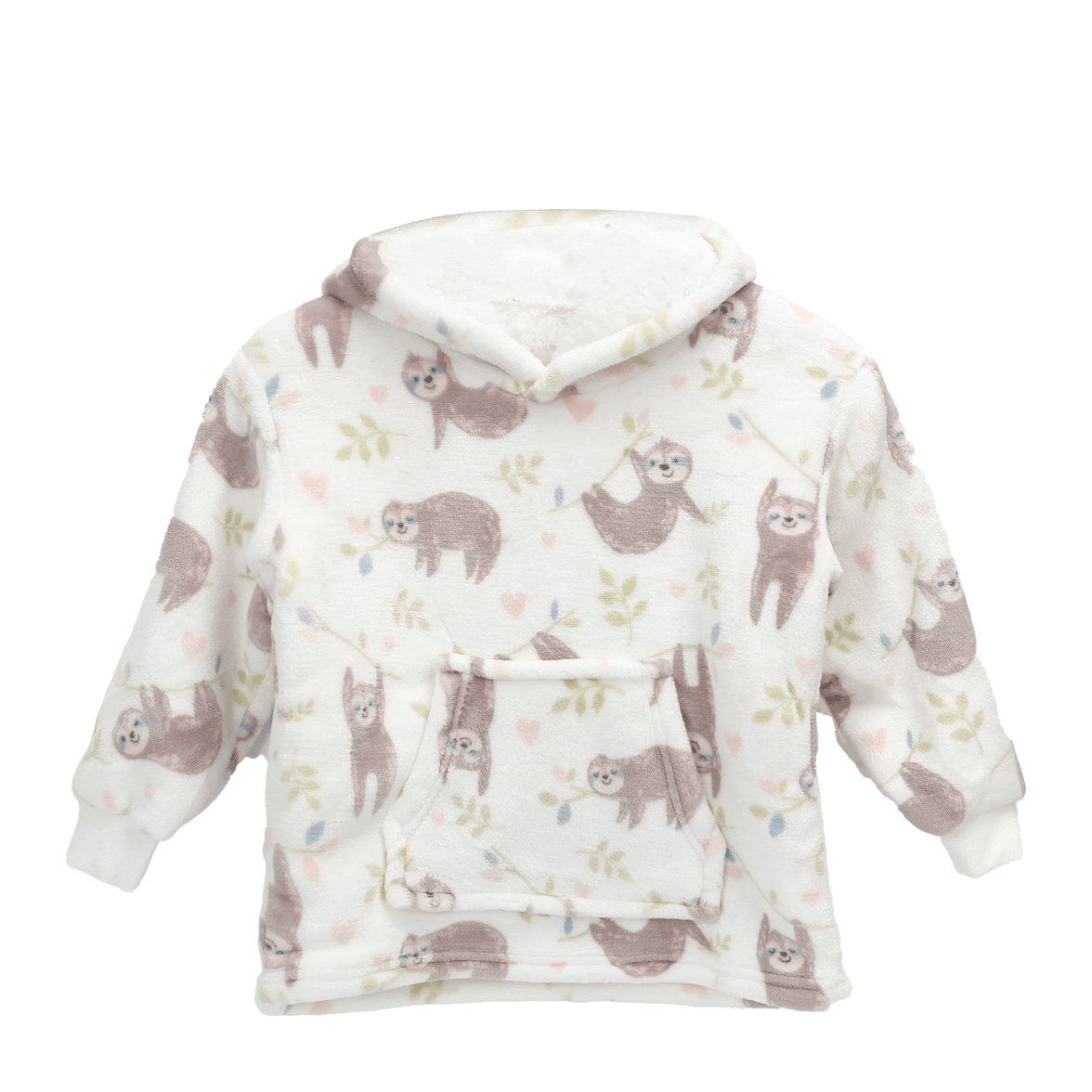 Safari & Sloth Infant Hooded Blanket with Pocket for Toddlers Ages 0-2 Warm Unisex Loungewear by Daisy Dreamer Hooded Blanket