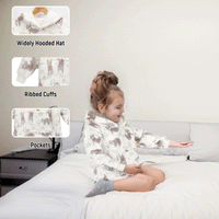Safari & Sloth Infant Hooded Blanket with Pocket for Toddlers Ages 0-2 Warm Unisex Loungewear by Daisy Dreamer Hooded Blanket