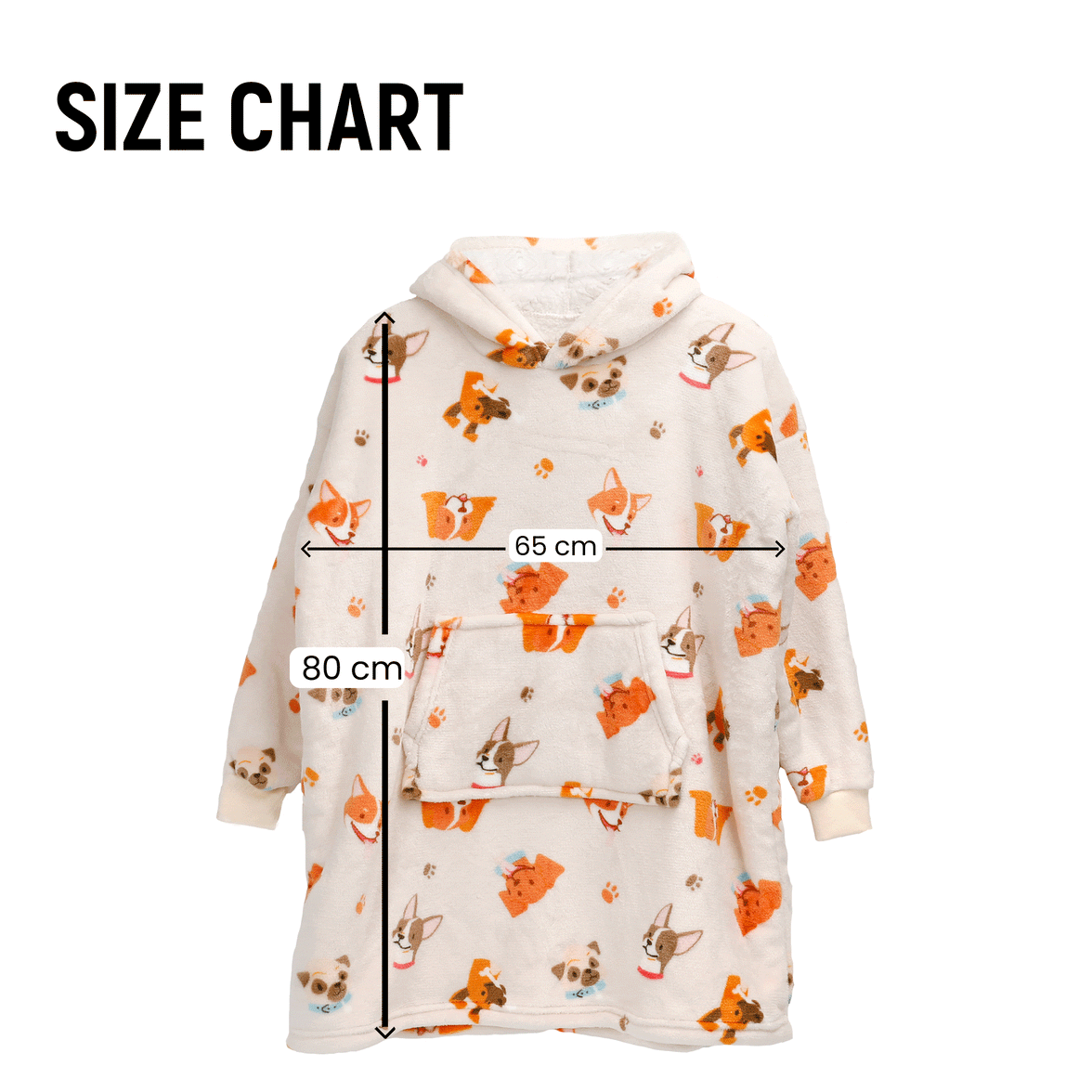 Kids Oversized Hooded Blanket Hoodie Sherpa Fur Fleece Dogs Pattern Ultra Soft Cozy Loungewear for Boys and Girls Aged 8-15 by Daisy Dreamer DOGS Hooded Blanket