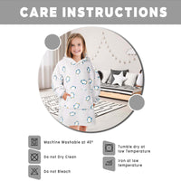 Kids Oversized Hooded Penguin Blanket Hoodie Ultra Soft Sherpa Flannel for Ages 8-15 Warm and Cozy by Daisy Dreamer PENGUIN Hooded Blanket