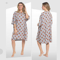 Women's Highland Cow Cream Baggy Nighty Dress Oversized T-Shirt Nighties 100% Cotton Short Sleeved Nightshirt for Ladies by Daisy Dreamer HIGHLAND COW Night Dress