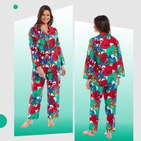 Women's Jaguar Jungle Leopard Print Button Up Pyjama Set Soft Breathable Viscose Loungewear Sleepwear Available in S M L XL by Daisy Dreamer Pyjamas