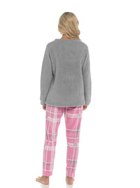 Ladies Ultra-Soft Polar Bear Print Fleece Pyjama Set with Elasticated Bottoms Warm Cosy Loungewear for Women Multiple Sizes Available by Daisy Dreamer Pyjamas