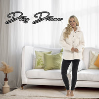 Women's Luxuriously Soft Sherpa Top and Leggings Lounge Set with Double Pockets Long Sleeve Lightweight Pajamas Ideal for Chilly Days by Daisy Dreamer Pyjamas
