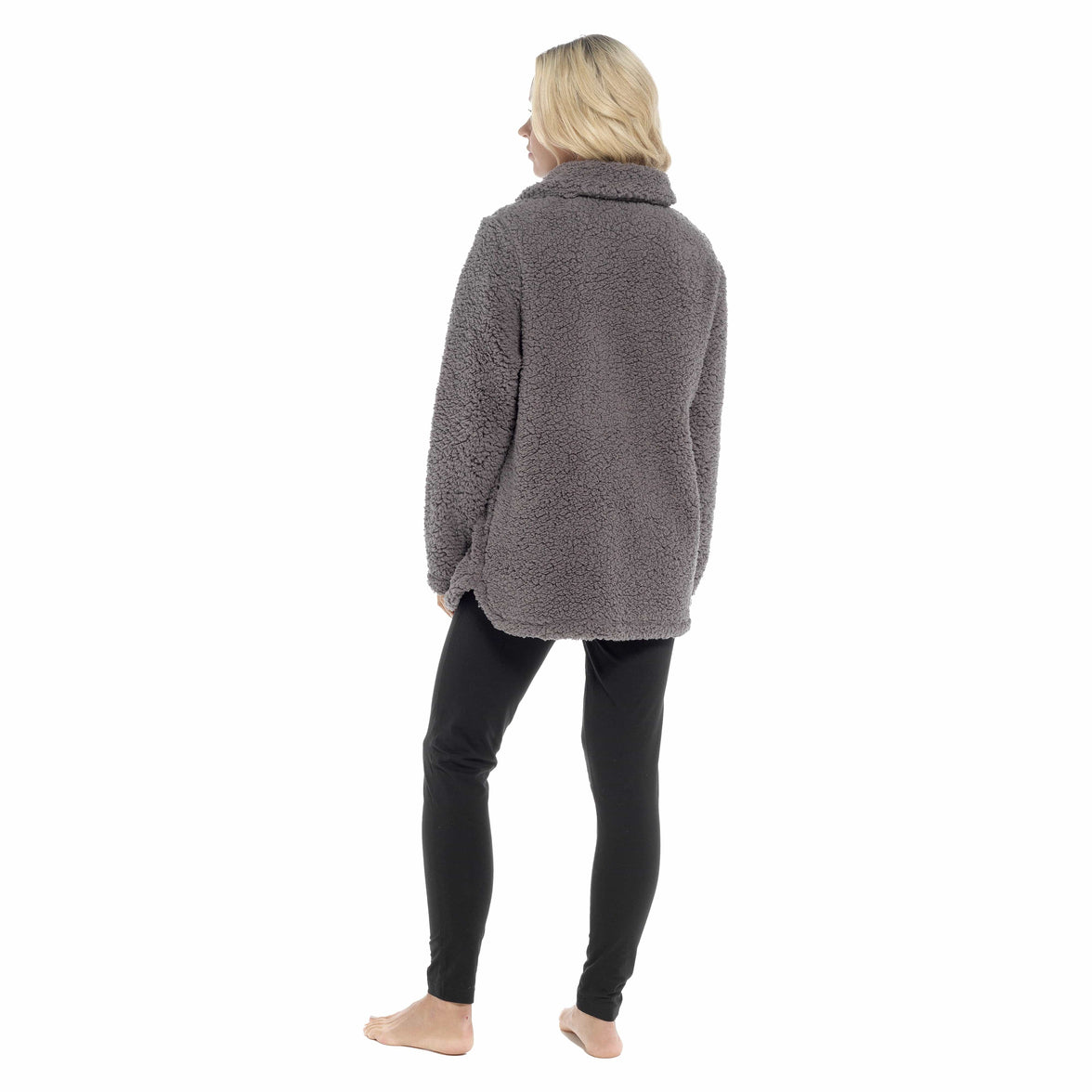 Women's Luxuriously Soft Sherpa Top and Leggings Lounge Set with Double Pockets Long Sleeve Lightweight Pajamas Ideal for Chilly Days by Daisy Dreamer Pyjamas