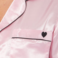 Women's Satin Silk Pyjama Set Satin PJs Short Loungewear Nightwear for Women in Black Pink Grey Sizes UK 8-22 by Daisy Dreamer Pyjamas
