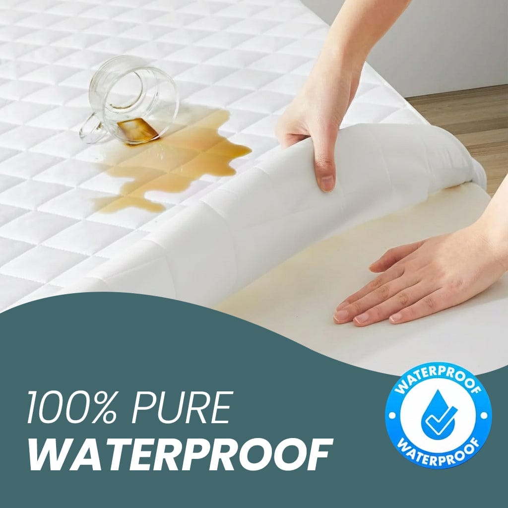 Egyptian Cotton Quilted Waterproof Mattress Protector Extra Deep Hypoallergenic Breathable All Sizes Classic White by OLIVIA ROCCO Mattress Protector