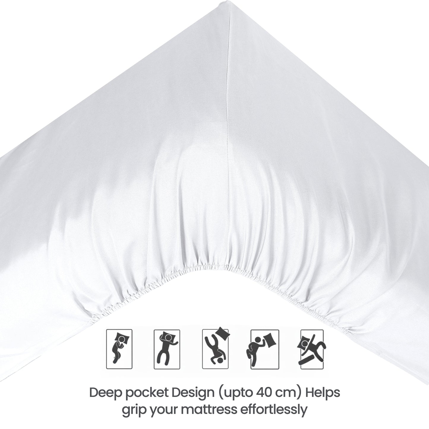 Extra Deep Pocket Fitted Sheet Soft Brushed Microfibre Fabric Shrink Fade Resistant Easy Care Bedding by Olivia Rocco Fitted Sheet