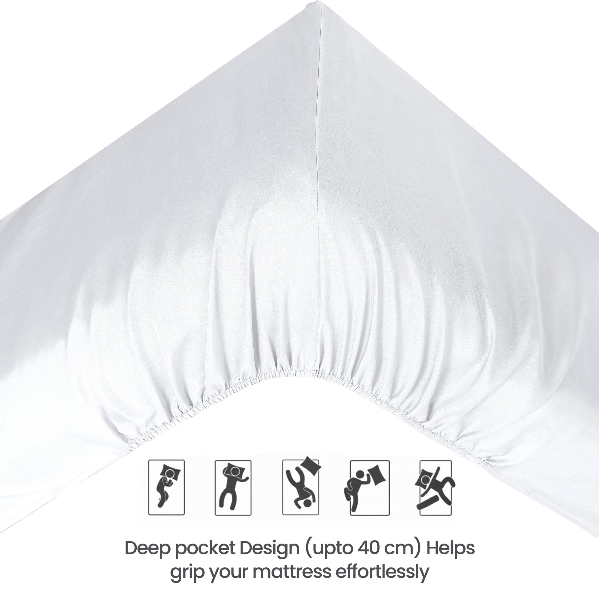 Extra Deep Pocket Fitted Sheet Soft Brushed Microfibre Fabric Shrink Fade Resistant Easy Care Bedding by Olivia Rocco Fitted Sheet