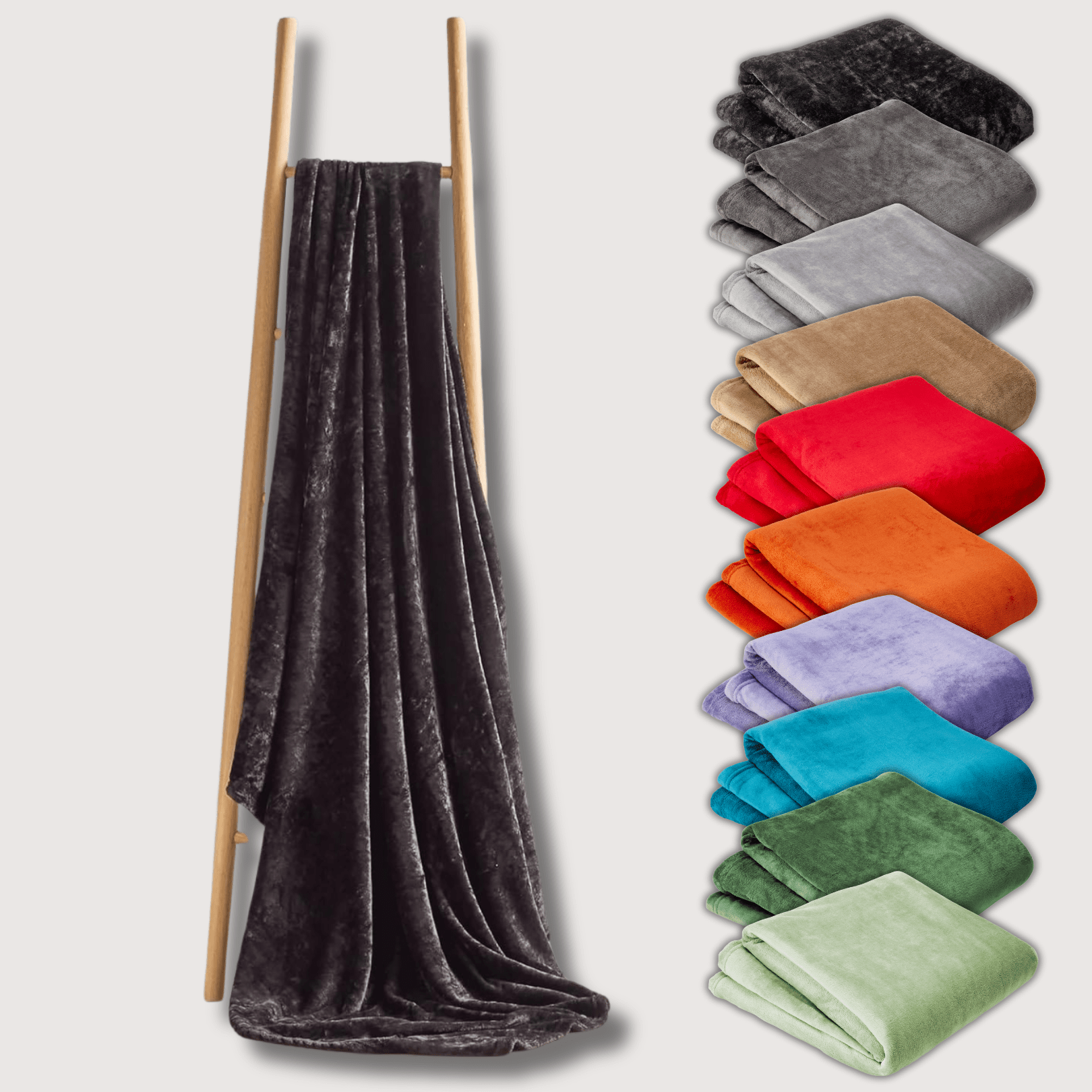 Flannel Ultra Soft Fleece Throw Blanket Super Warm Plush Lightweight All-Season Comfort for Bed Sofa Couch Chair Multiple Sizes and Colors by OLIVIA ROCCO Throw