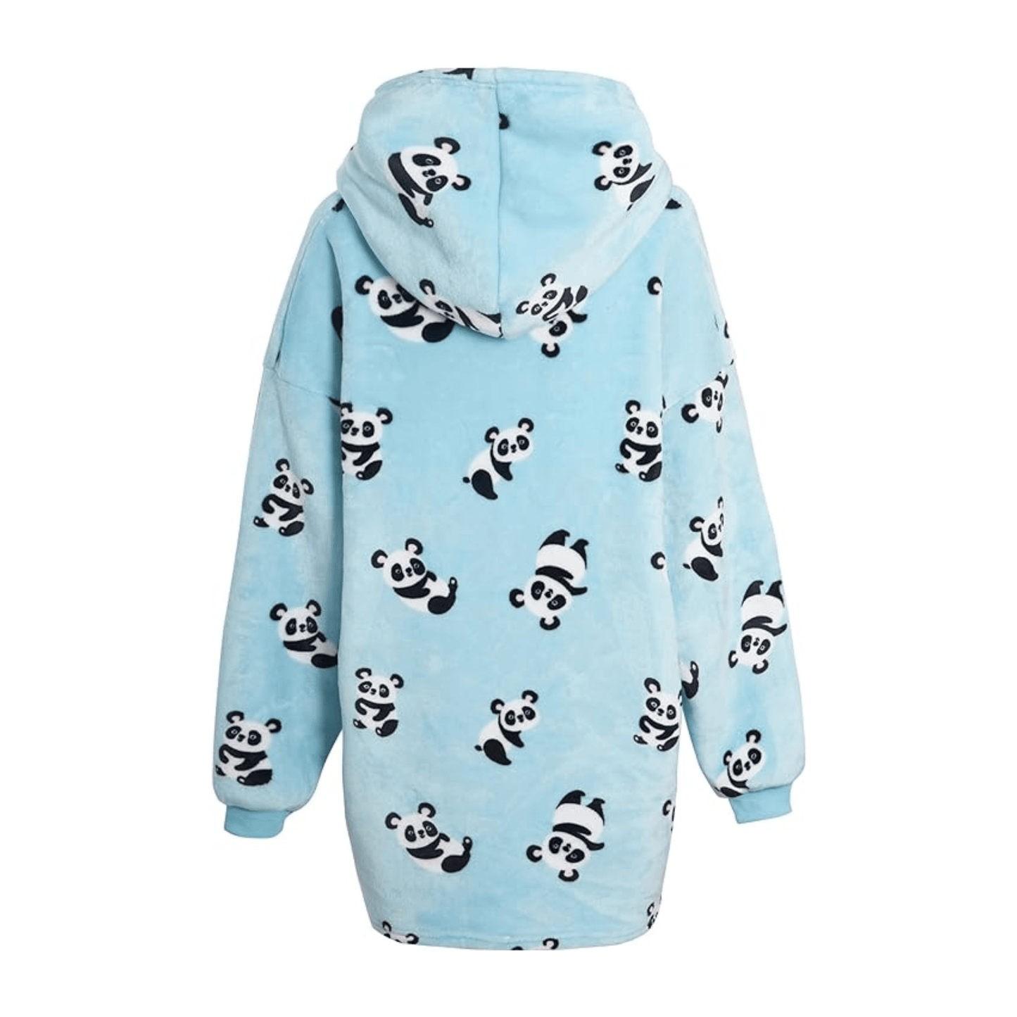 Oversized Panda Hooded Plush Fleece With Reversible Sherpa Blanket PANDA Daisy Dreamer Hooded Blanket