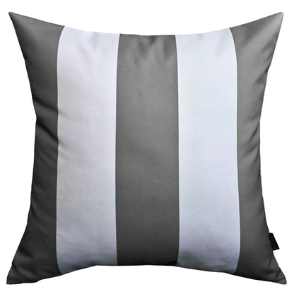 Grey Stripes Waterproof Cushion Covers 43 x 43 cm Reversible Breathable Decorative Cover for Indoor & Outdoor Use Patio Garden Sofa Bed Chair by OLIVIA ROCCO GREY STRIPES / 43 x 43 cm Cushions
