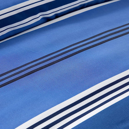 Harlow Stripes Blue Printed Duvet Cover Set OLIVIA ROCCO Duvet Covers