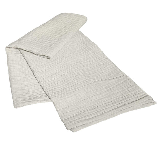 Hilton Throw Blanket Reversible Quilted Design Lightweight Super Soft Warm 100% Cotton Easy Care Sofa Couch Chair & Bed Overthrow by Olivia Rocco Natural Throws