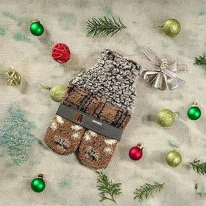 Hot Water Bottle & Socks Set Animal Design with Cover 1L Natural Rubber Thermotherapy Long Lasting Warm Winter Gift by Olivia Rocco Hot Water Bottle