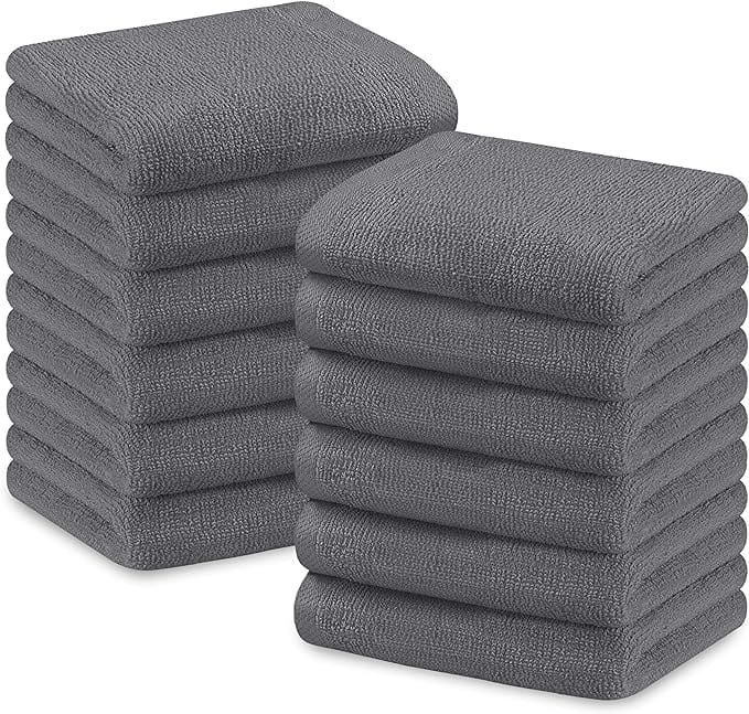 Hotel Collection Towels White Grey Hospitality Commercial Towels 12 PK FACE CLOTHES / GREY OLIVIA ROCCO Towel